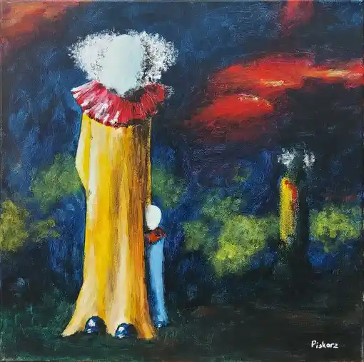 Zdjęcie obrazu Piotr Piskorz - Clown I - . Foksal17 - Galeria Sztuki w Warszawie.