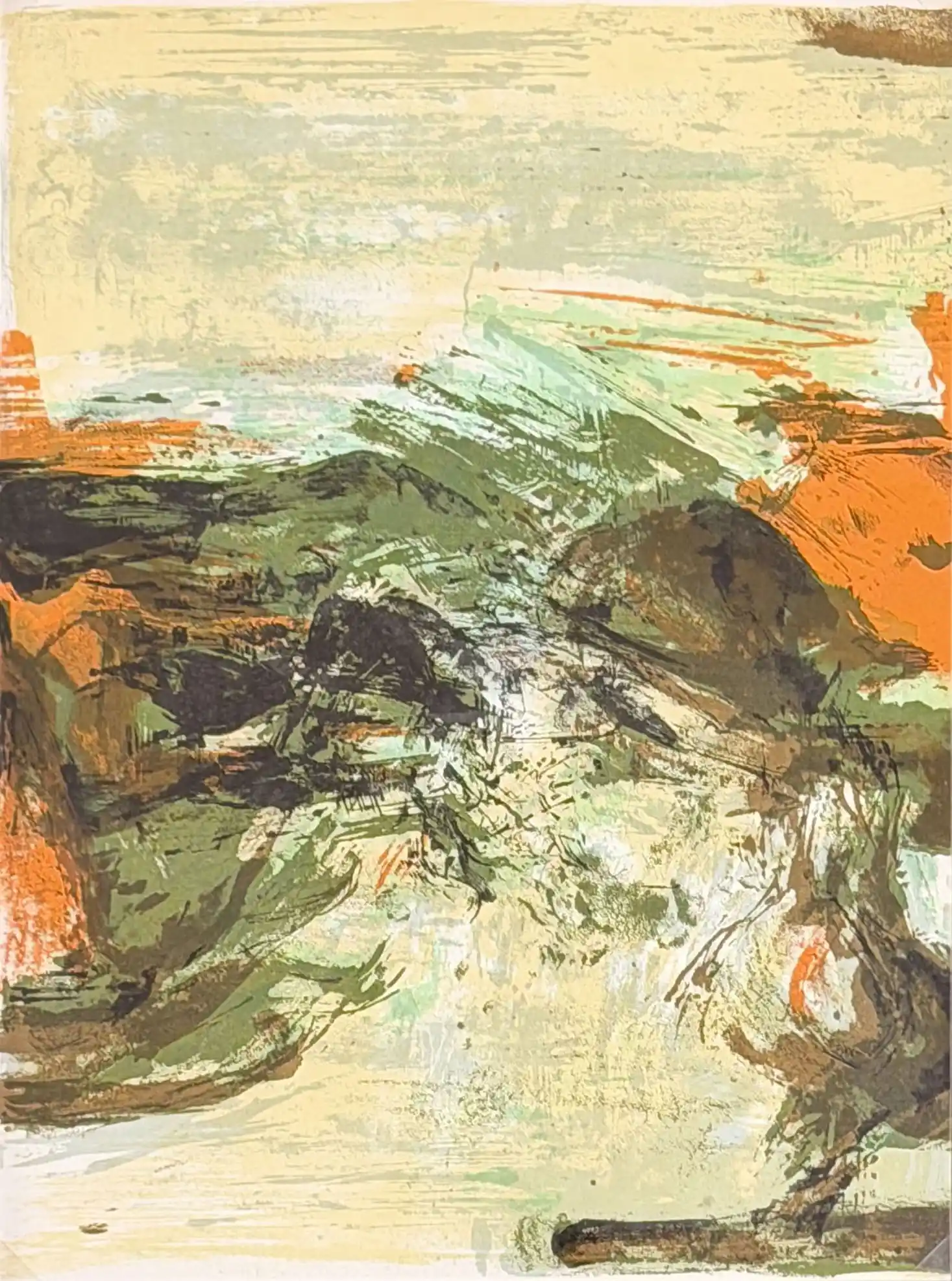 Zdjęcie obrazu Bez tytułu - Zao Wou-Ki (1920 - 2013). Foksal17 - Galeria Sztuki w Warszawie.