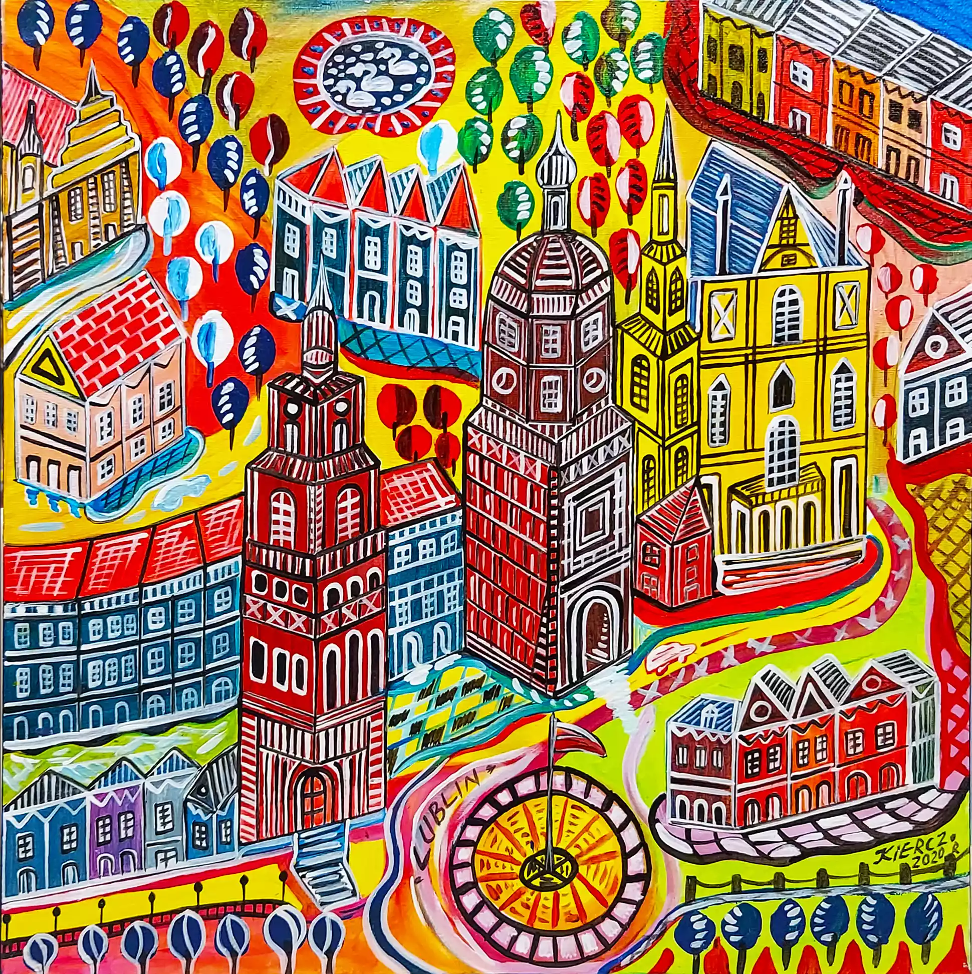 Zdjęcie obrazu Jacek Kiercz - Lublin (Cykl Miasta Polski) - Jacek Kiercz. Foksal17 - Galeria Sztuki w Warszawie.
