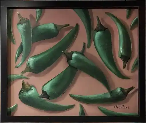Zdjęcie obrazu Tetyana Manukian - Papryczki zielone - Tetyana Manukian. Foksal17 - Galeria Sztuki w Warszawie.