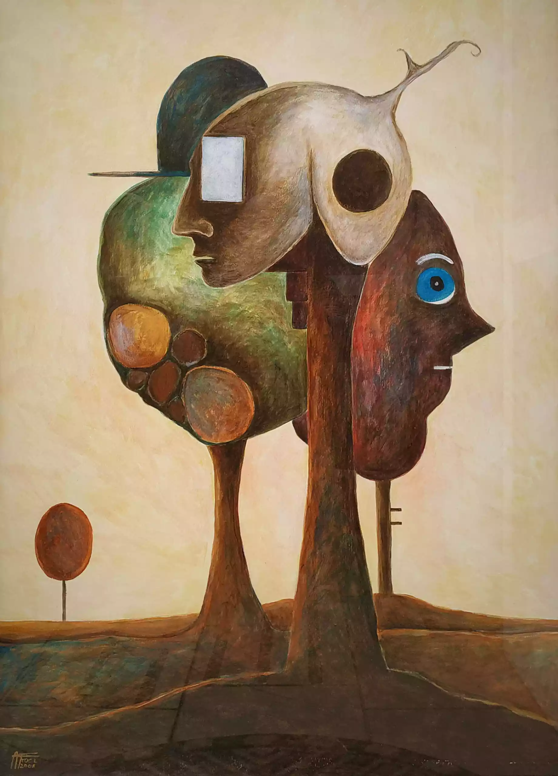 Zdjęcie obrazu Andrzej Troc - Surrealistyczny motyw - Andrzej Troc. Foksal17 - Galeria Sztuki w Warszawie.