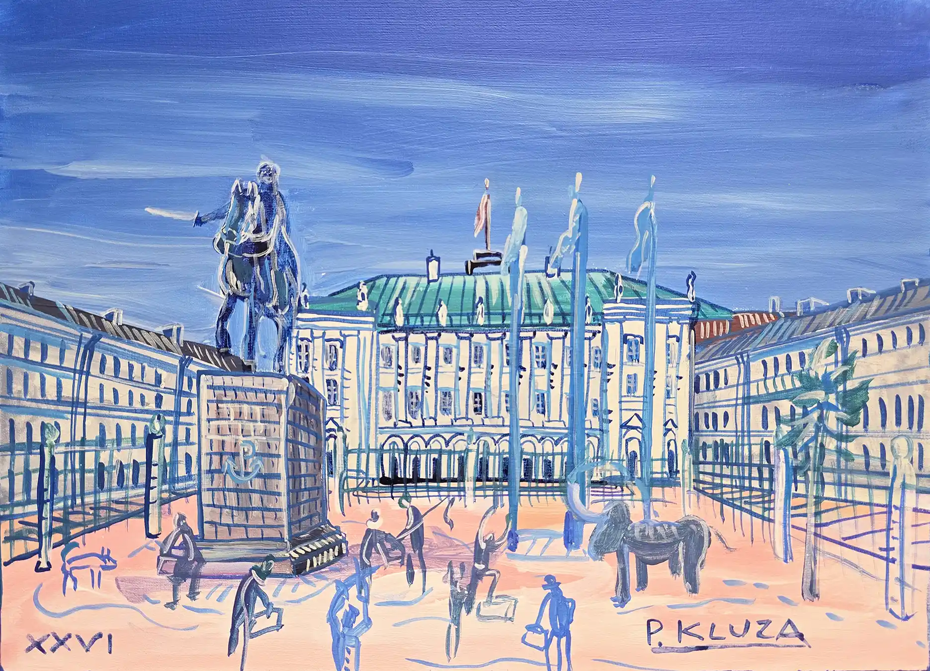 Zdjęcie obrazu Pałac Prezydencki - Paweł Kluza. Foksal17 - Galeria Sztuki w Warszawie.