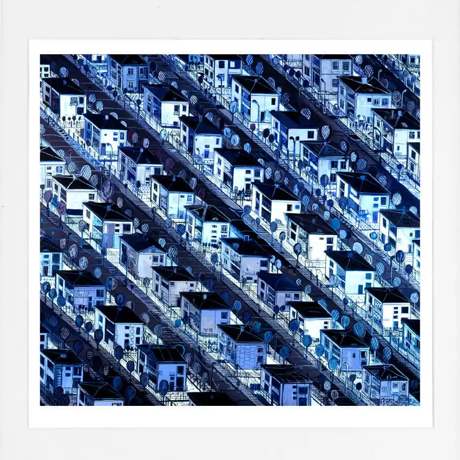 Zdjęcie obrazu Edward Dwurnik - Kraków - Mistrzejowice (ed.41/100) - . Foksal17 - Galeria Sztuki w Warszawie.