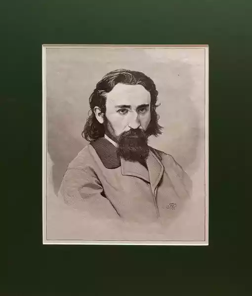 Zdjęcie obrazu Florian Cynk - Portret Jana Matejki (rytował Józef Holewiński) - Florian Cynk. Foksal17 - Galeria Sztuki w Warszawie.