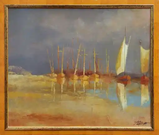Zdjęcie obrazu Marek Mayer - Smukłe łodzie - Marek Mayer. Foksal17 - Galeria Sztuki w Warszawie.