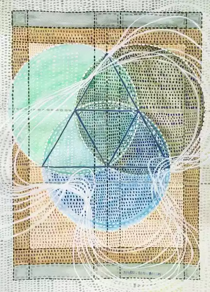 Zdjęcie obrazu Justyna Ziółkowska - Patchwork Energetyczny III (cykl Malarstwo Energii) - . Foksal17 - Galeria Sztuki w Warszawie.