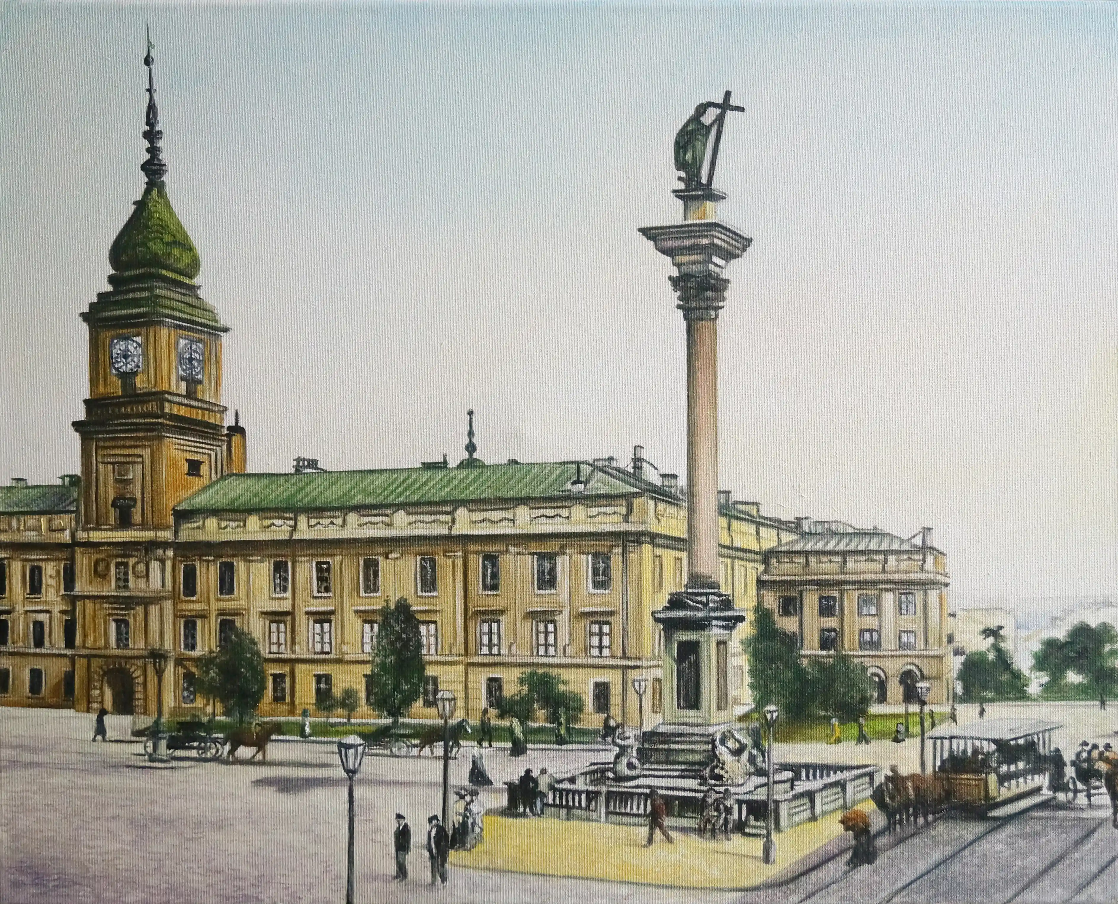 Zdjęcie obrazu Plac Zamkowy - Marcus Von May. Foksal17 - Galeria Sztuki w Warszawie.