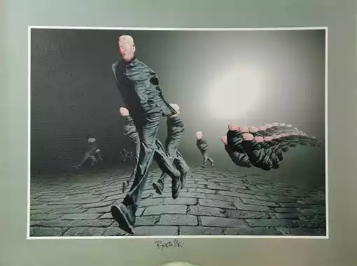 Zdjęcie obrazu Zdzisław Beksiński - Bez tytułu (sygnowana przez autora) - Zdzisław Beksiński. Foksal17 - Galeria Sztuki w Warszawie.