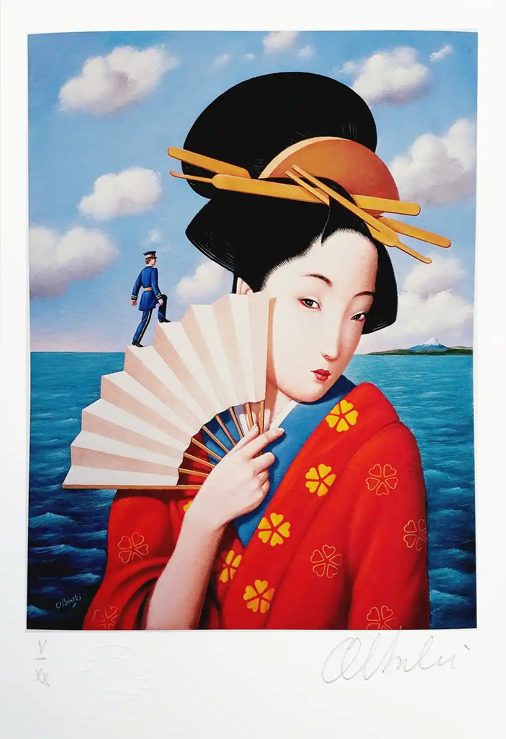 Zdjęcie obrazu Madame Butterfly  - Rafał Olbiński. Foksal17 - Galeria Sztuki w Warszawie.