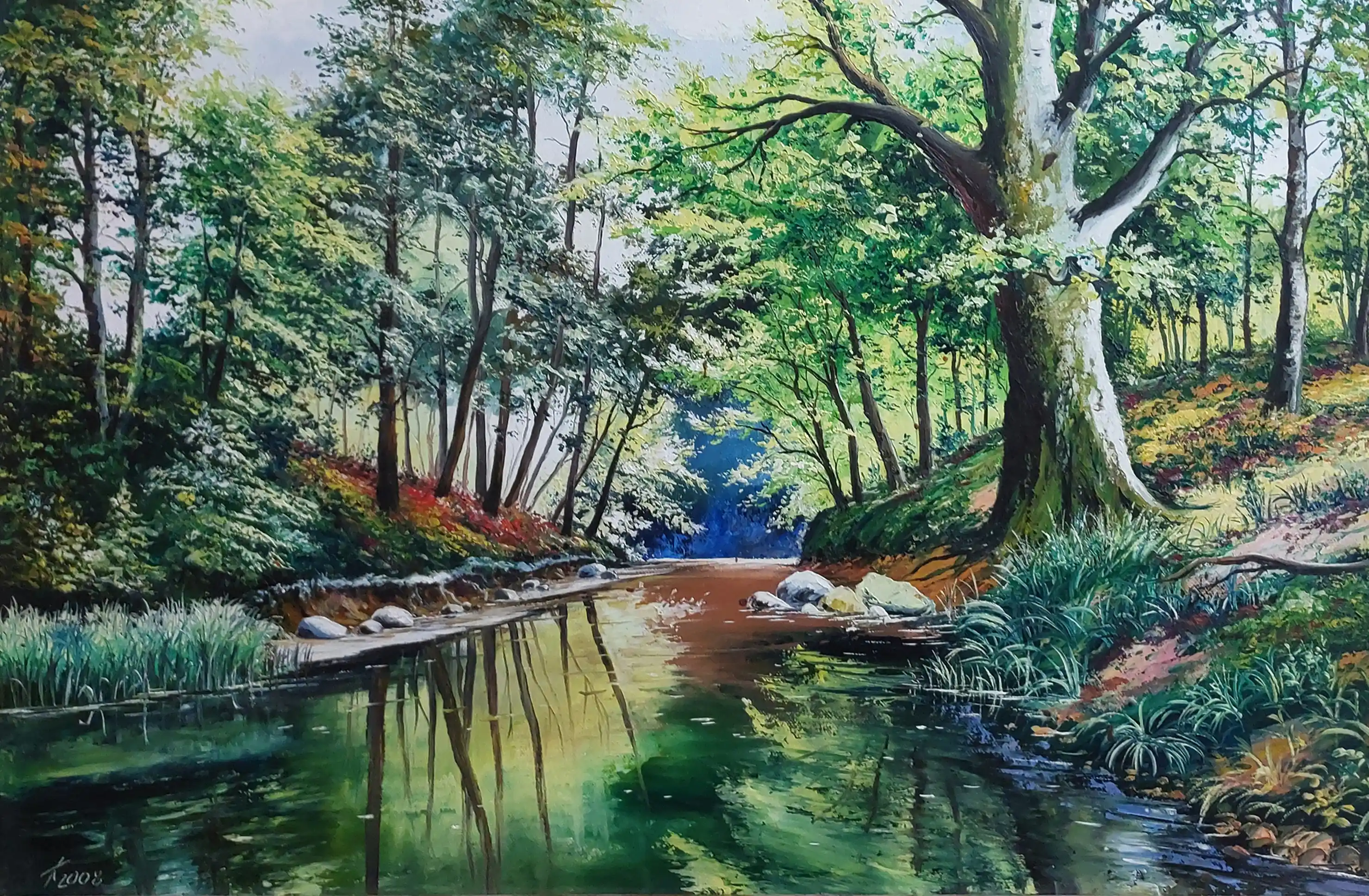 Zdjęcie obrazu Tomasz Kachelski - Letni las - Tomasz Kachelski. Foksal17 - Galeria Sztuki w Warszawie.