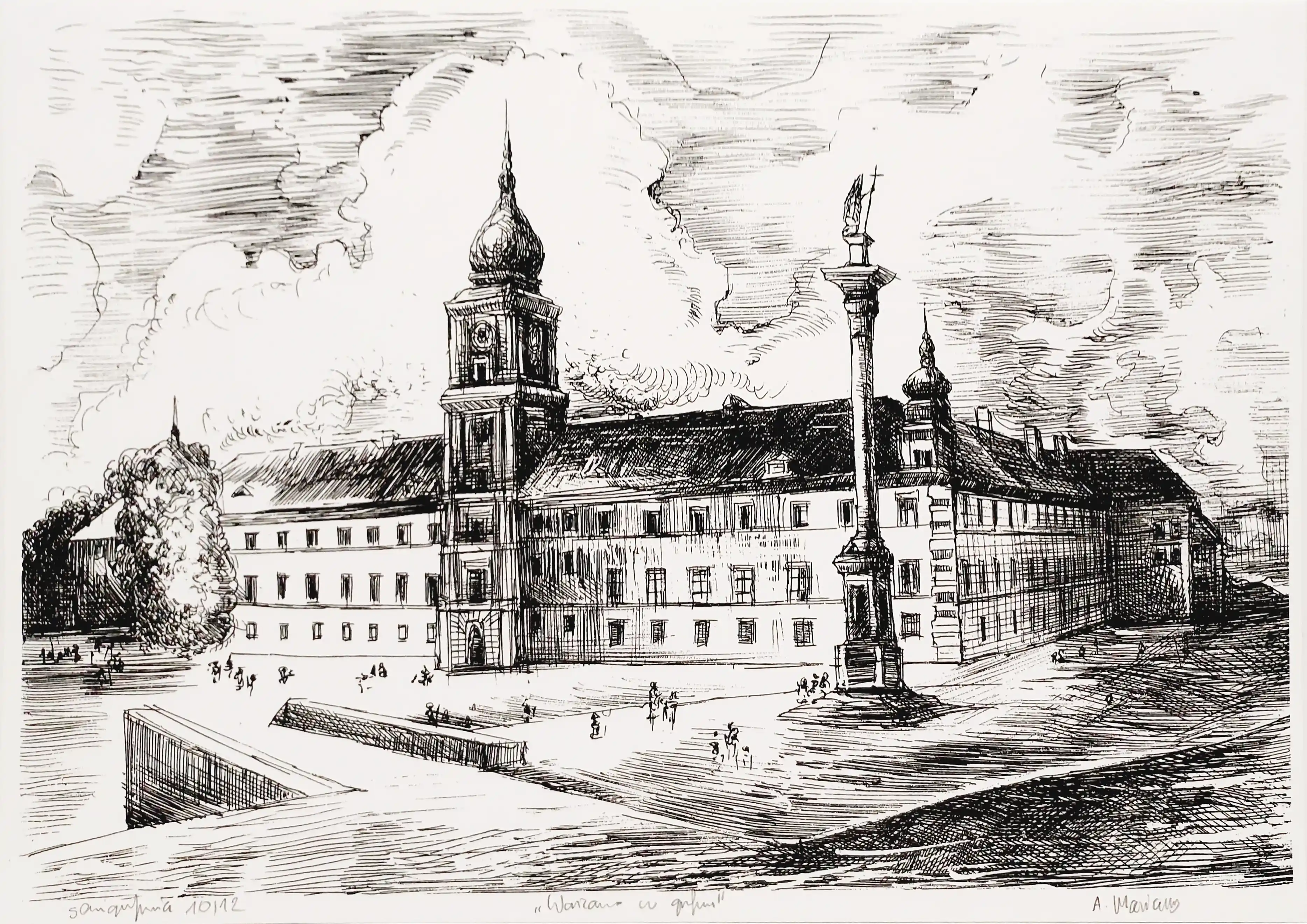 Zdjęcie obrazu Andrzej Masianis - Warszawa w grafice  - Andrzej Masianis. Foksal17 - Galeria Sztuki w Warszawie.