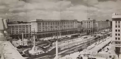 Zdjęcie obrazu Kazimierz Zalewski - Plac Konstytucji w Warszawie - Kazimierz Zalewski. Foksal17 - Galeria Sztuki w Warszawie.