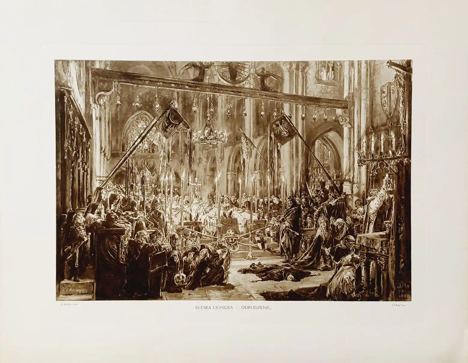 Zdjęcie obrazu Klęska Lignicka - Odrodzenie - Jan Matejko. Foksal17 - Galeria Sztuki w Warszawie.