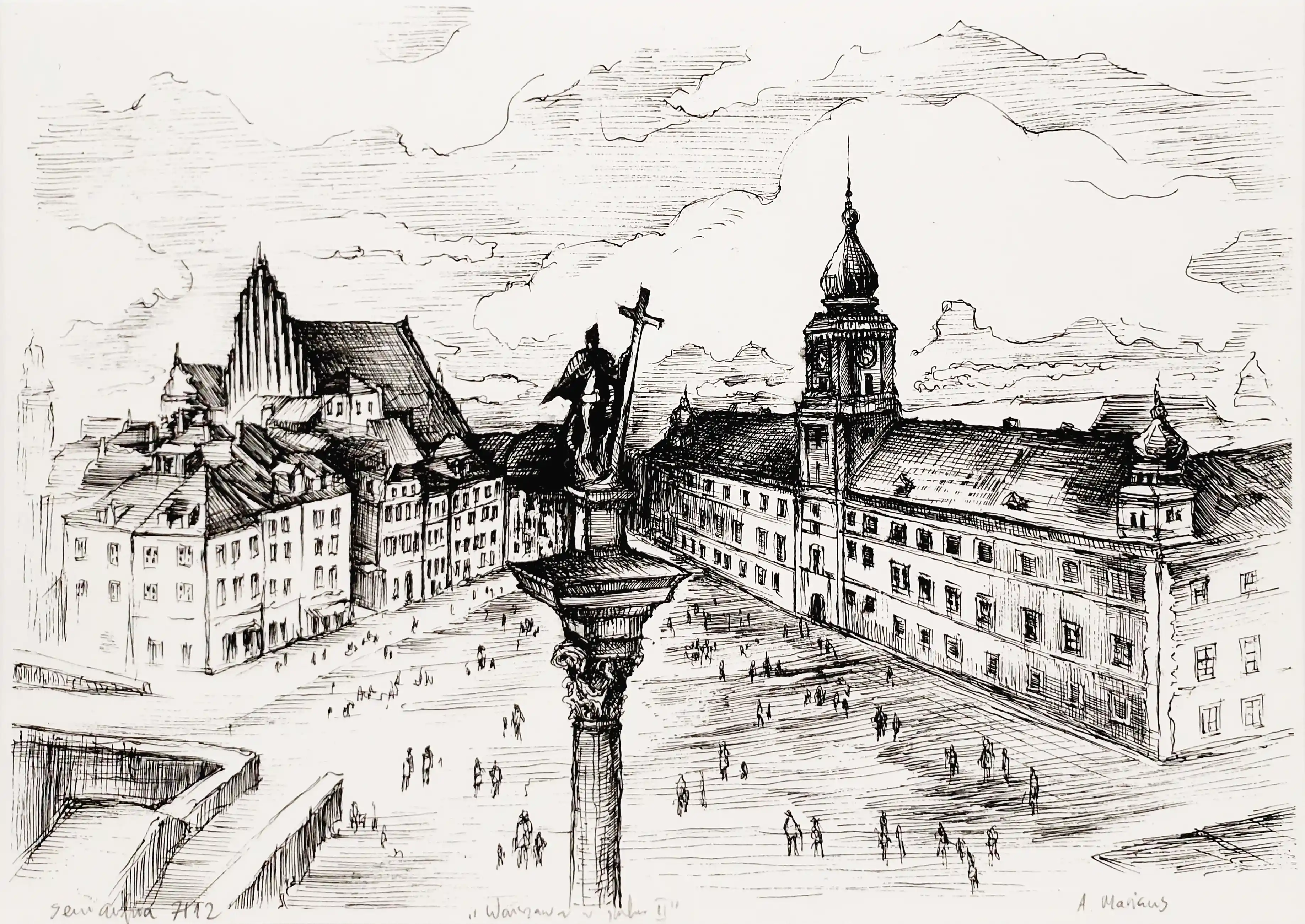 Zdjęcie obrazu Andrzej Masianis - Warszawa w grafice  - Andrzej Masianis. Foksal17 - Galeria Sztuki w Warszawie.