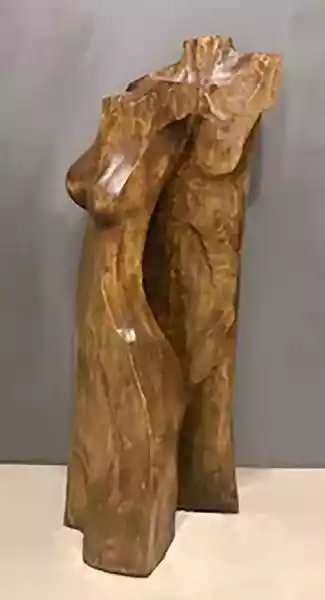 Zdjęcie obrazu Wojciech Jarocki - Adam i Ewa (drewno lipowe. bejca + wosk) - . Foksal17 - Galeria Sztuki w Warszawie.
