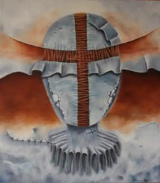 Zdjęcie obrazu Jarosław Lubecki - Twarz-Krzyż - Jarosław Lubecki. Foksal17 - Galeria Sztuki w Warszawie.