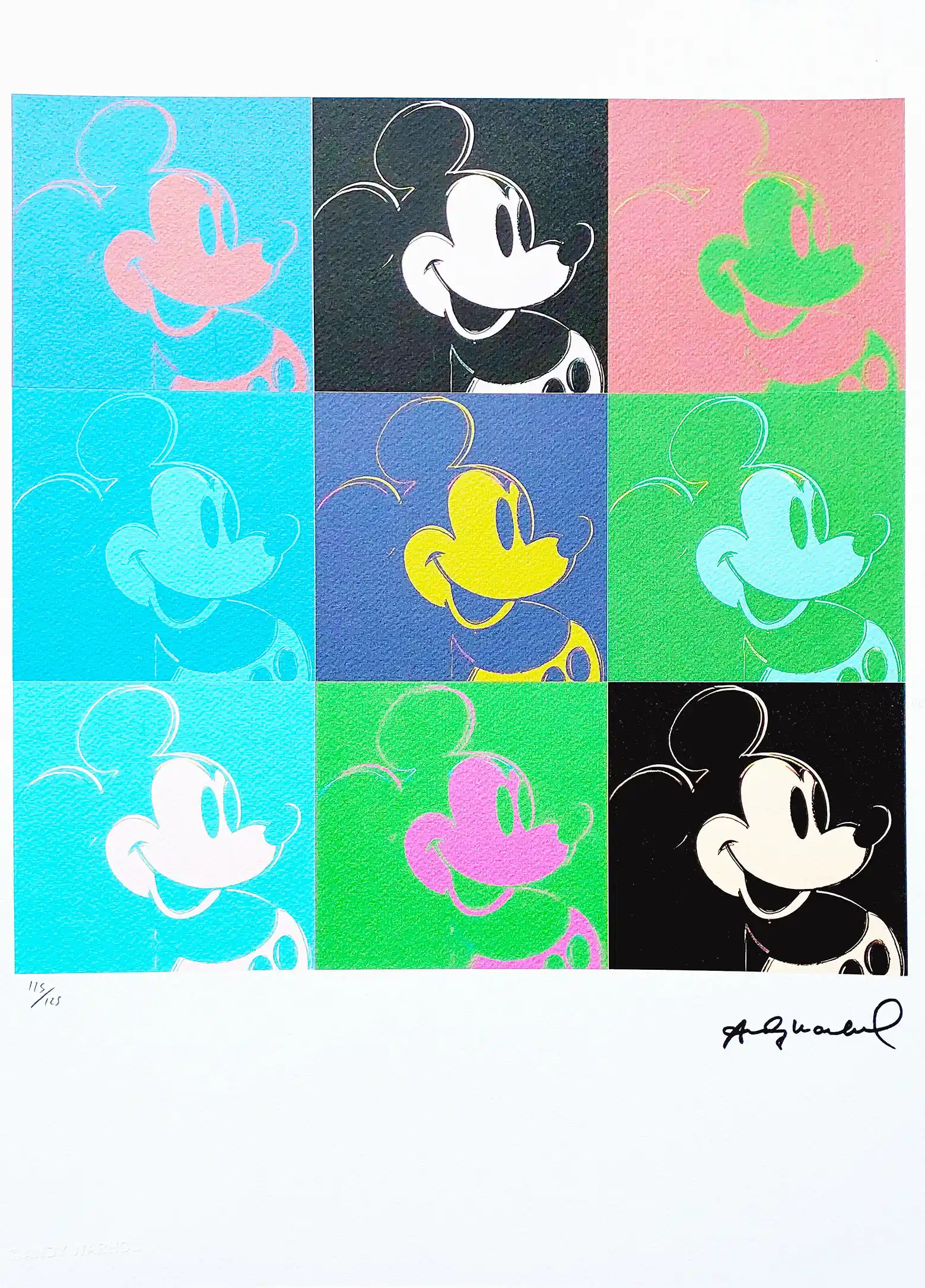 Zdjęcie obrazu Mickey Mouse - Andy Warhol (1928 - 1987). Foksal17 - Galeria Sztuki w Warszawie.