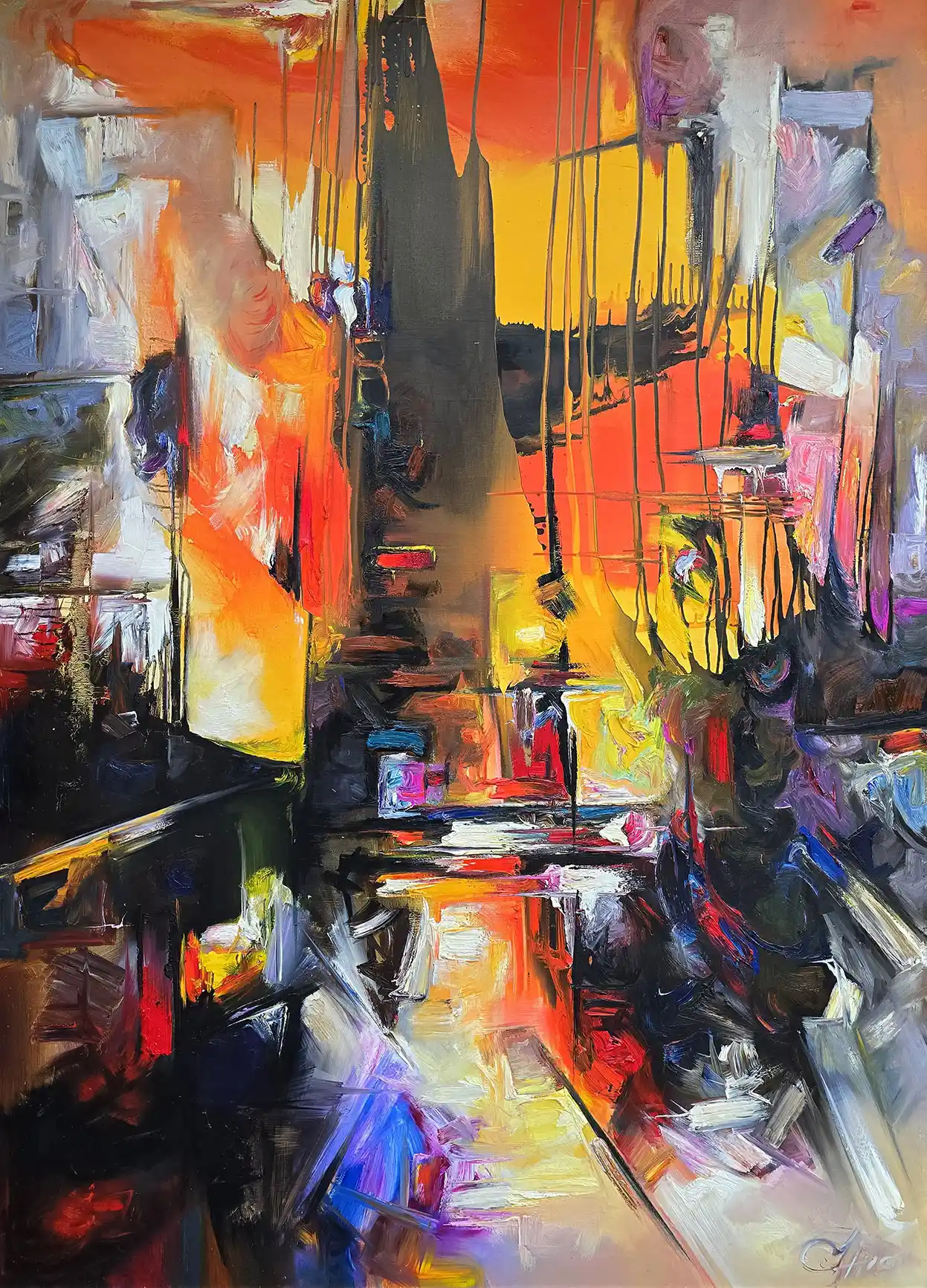 Zdjęcie obrazu Zdzisław Constantin Majrowski-Meyro - 11 września Manhattan - . Foksal17 - Galeria Sztuki w Warszawie.