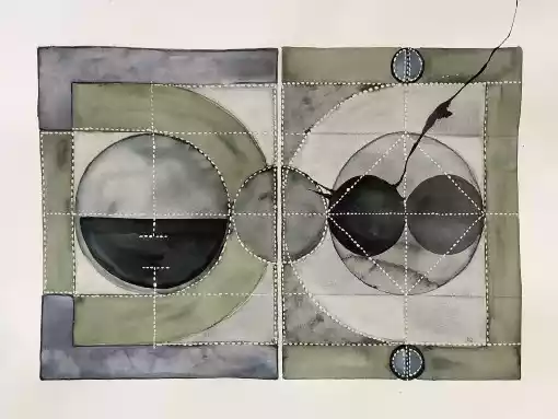 Zdjęcie obrazu Justyna Ziółkowska - Cosmic Garden 7 (cykl Malarstwo Energii) - . Foksal17 - Galeria Sztuki w Warszawie.